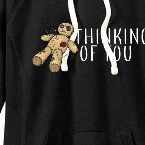 Thinking of You Voodoo Doll Women's Fleece Hoodie