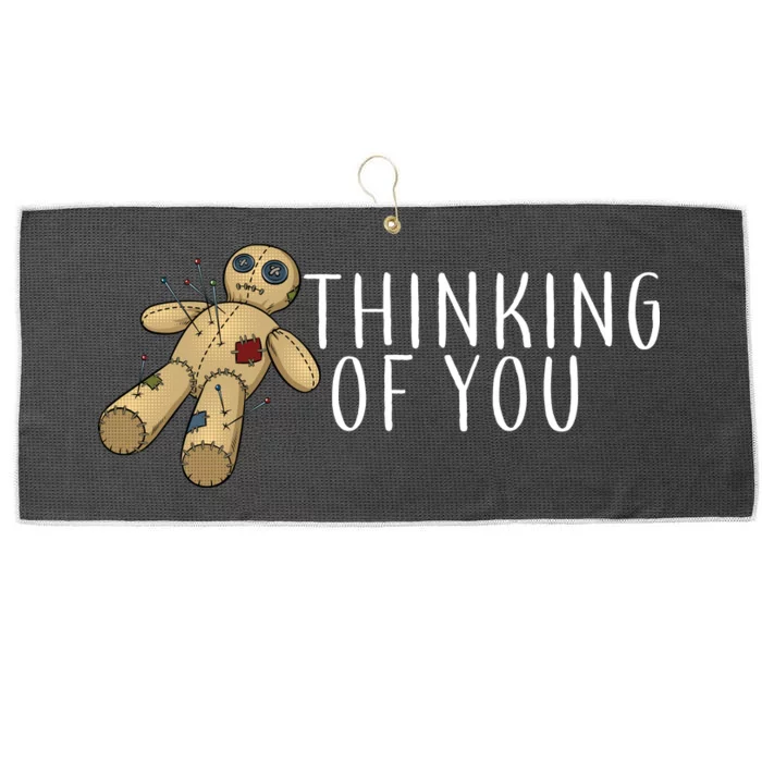 Thinking of You Voodoo Doll Large Microfiber Waffle Golf Towel