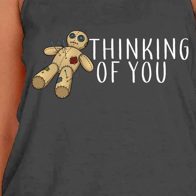 Thinking of You Voodoo Doll Women's Knotted Racerback Tank