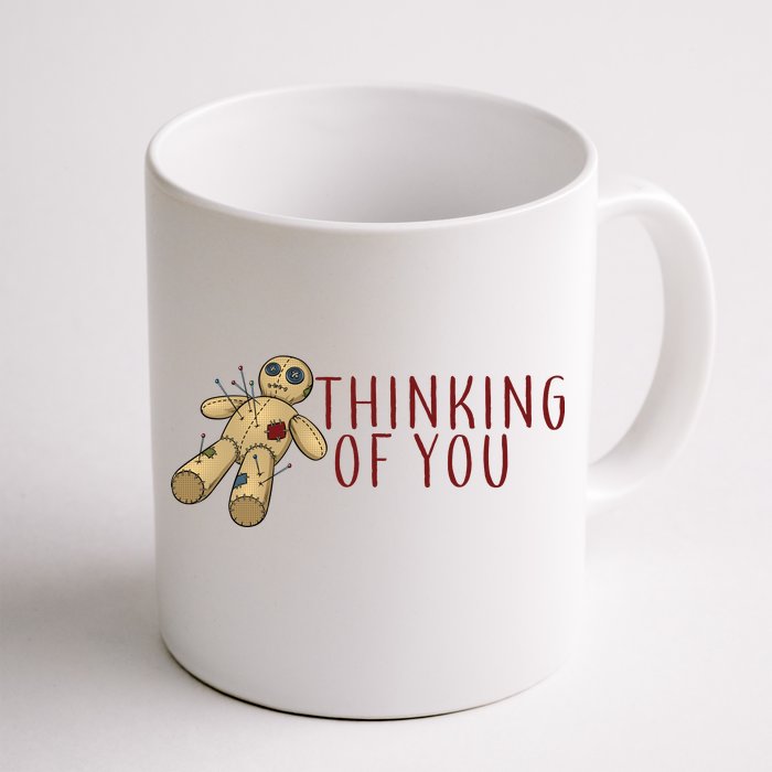 Thinking of You Voodoo Doll Front & Back Coffee Mug