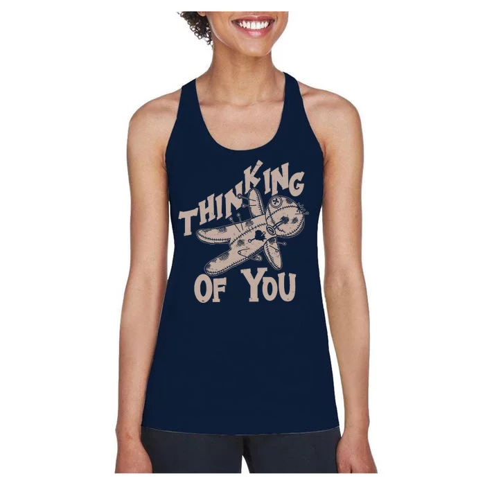 Thinking Of You Voodoo Doll Funny Women's Racerback Tank