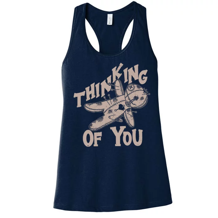 Thinking Of You Voodoo Doll Funny Women's Racerback Tank