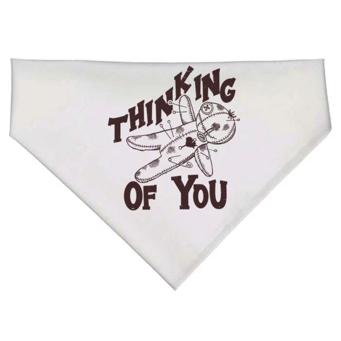 Thinking Of You Voodoo Doll Funny USA-Made Doggie Bandana