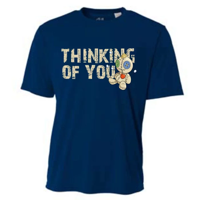 Thinking Of You Voodoo Doll Funny Meme Cooling Performance Crew T-Shirt