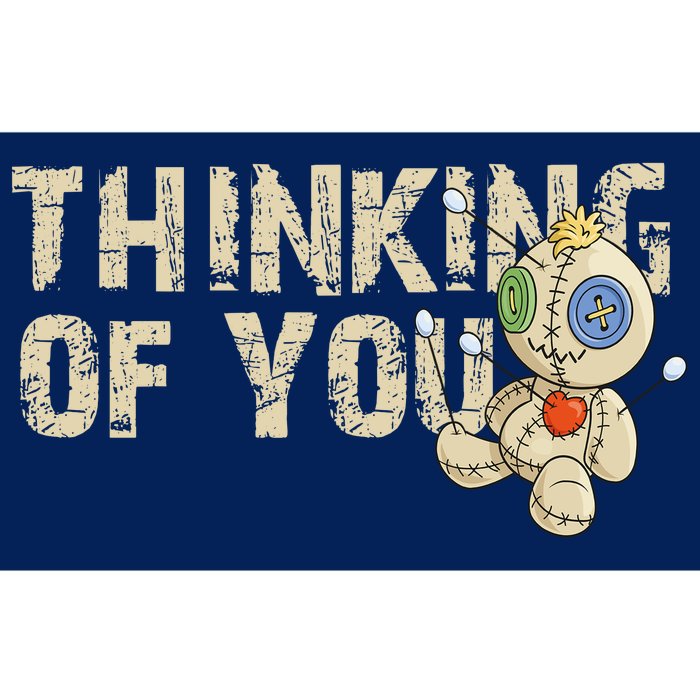 Thinking Of You Voodoo Doll Funny Meme Bumper Sticker