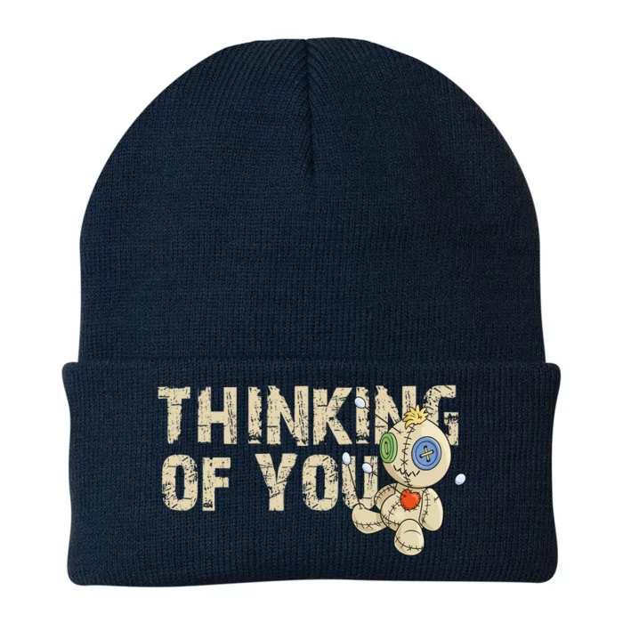 Thinking Of You Voodoo Doll Funny Meme Knit Cap Winter Beanie