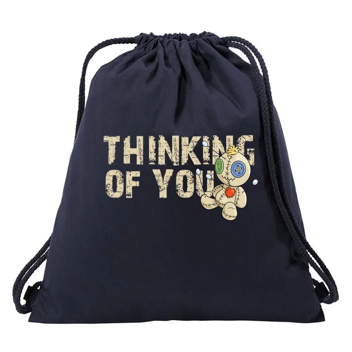 Thinking Of You Voodoo Doll Funny Meme Drawstring Bag