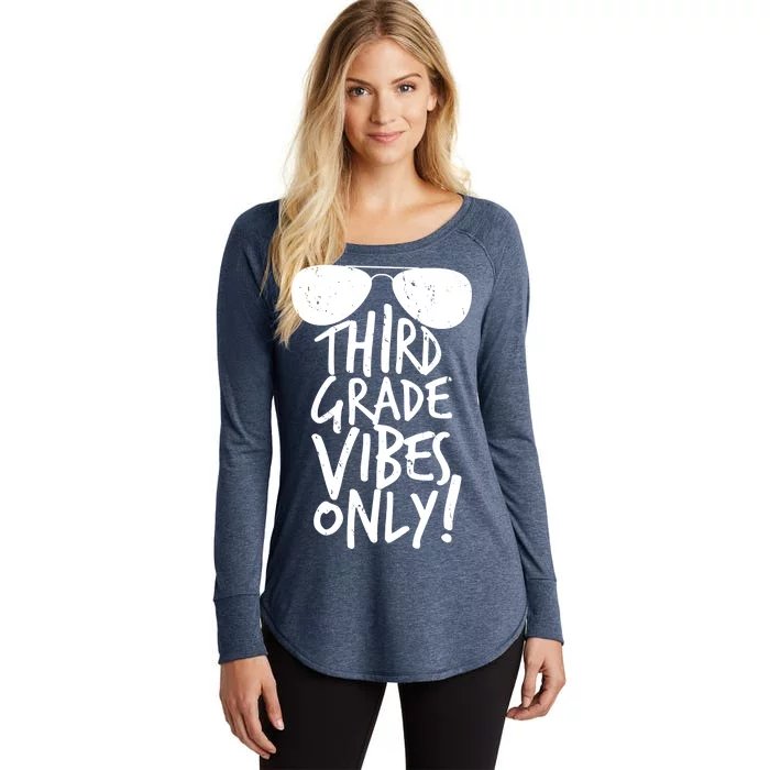 Third Grade Vibes Only Women's Perfect Tri Tunic Long Sleeve Shirt