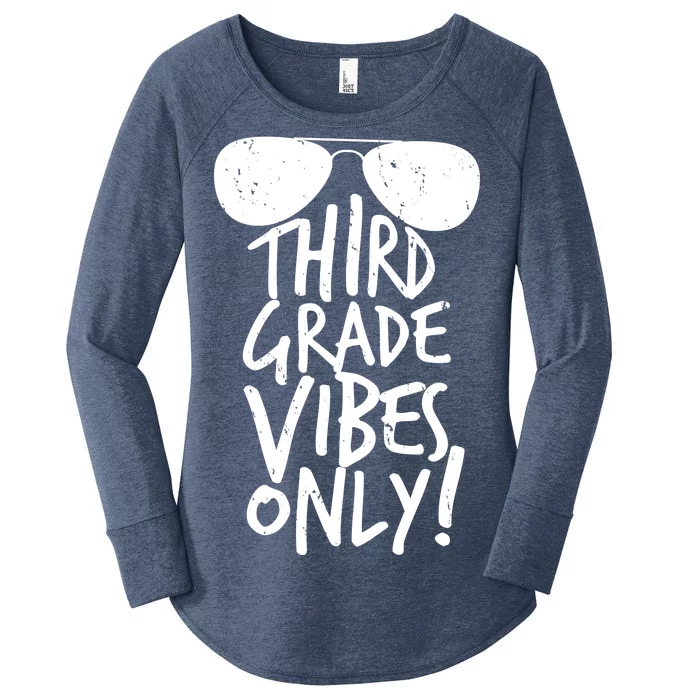 Third Grade Vibes Only Women's Perfect Tri Tunic Long Sleeve Shirt