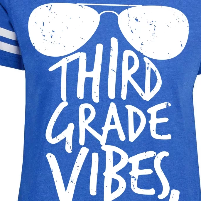 Third Grade Vibes Only Enza Ladies Jersey Football T-Shirt