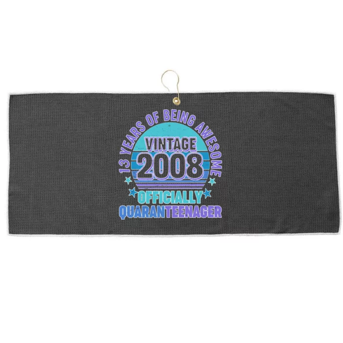 Thirteen 13 Years of Being Awesome Officially QuaranTeenager Large Microfiber Waffle Golf Towel