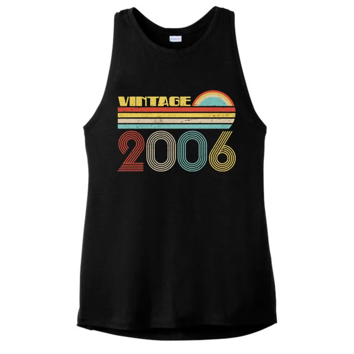 Thirteen Years Old Vintage 2006 13th Birthday Ladies Tri-Blend Wicking Tank