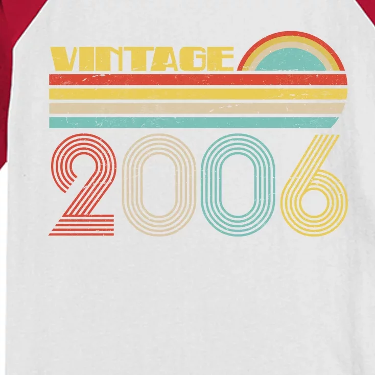 Thirteen Years Old Vintage 2006 13th Birthday Kids Colorblock Raglan Jersey