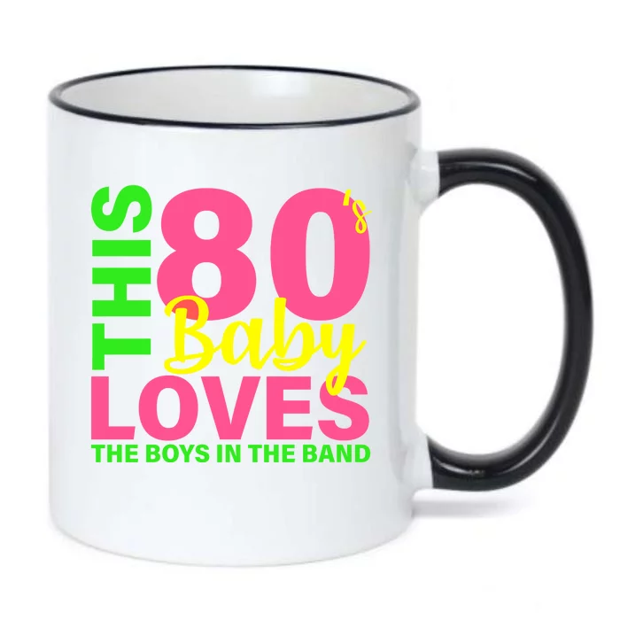 This 80's Baby Loves The Boys In The Band Black Color Changing Mug