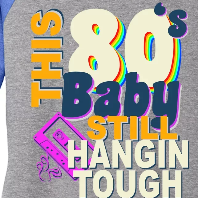 This 80's Baby Still Hangin Tough 1980s Rock Women's Tri-Blend 3/4-Sleeve Raglan Shirt