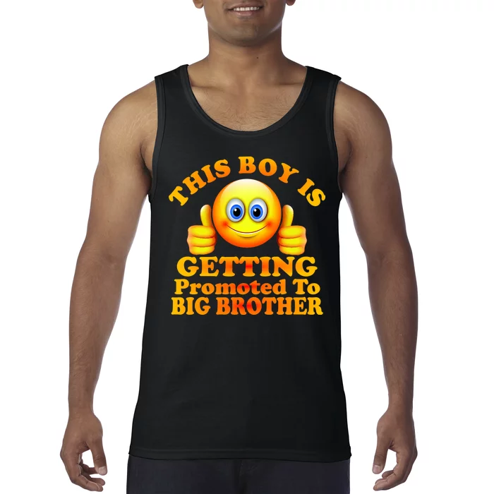 This Boy is Getting Promoted To Big Brother Smiley Emoji Tank Top