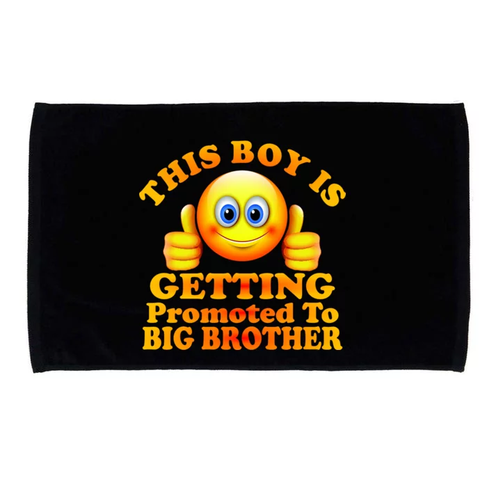 This Boy is Getting Promoted To Big Brother Smiley Emoji Microfiber Hand Towel