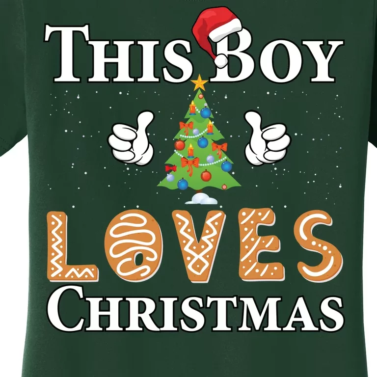 This Boy Loves Christmas Women's T-Shirt