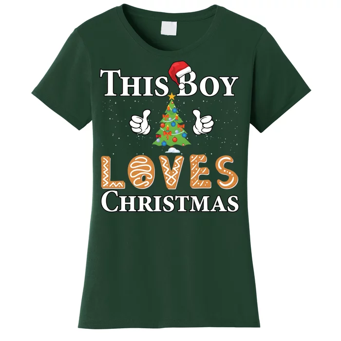 This Boy Loves Christmas Women's T-Shirt