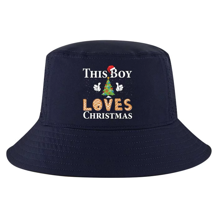 This Boy Loves Christmas Cool Comfort Performance Bucket Hat