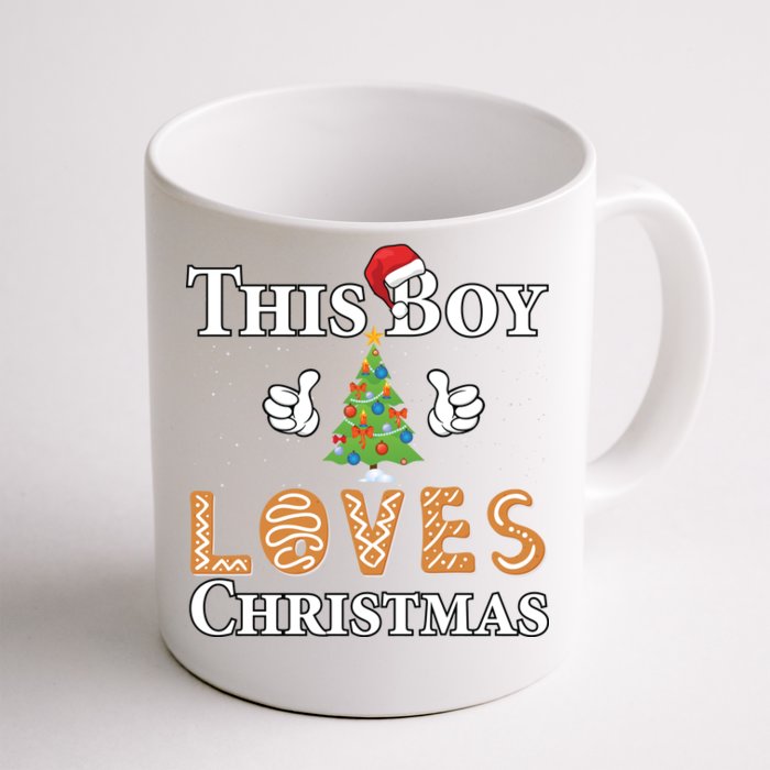 This Boy Loves Christmas Front & Back Coffee Mug