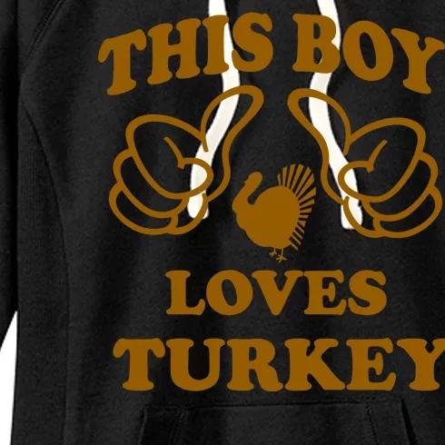 This Boy Loves Turkey Women's Fleece Hoodie