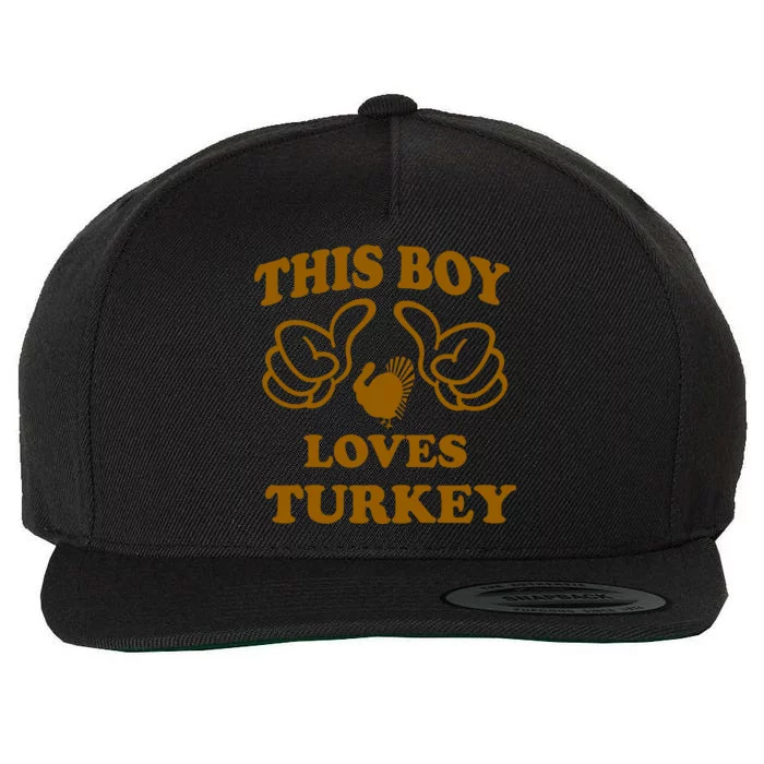 This Boy Loves Turkey Wool Snapback Cap