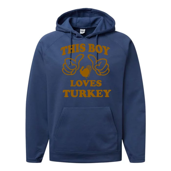 This Boy Loves Turkey Performance Fleece Hoodie