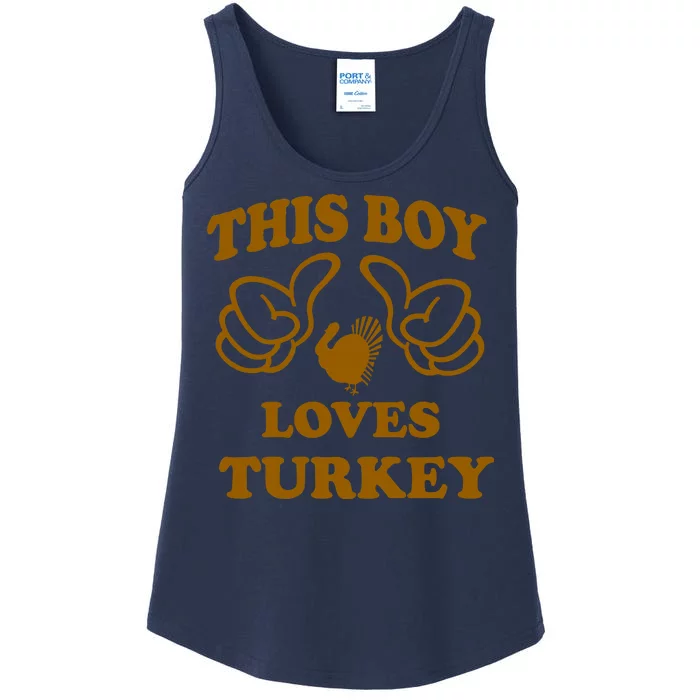 This Boy Loves Turkey Ladies Essential Tank