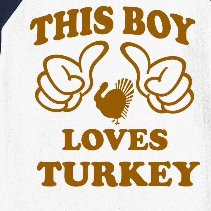 This Boy Loves Turkey Baseball Sleeve Shirt