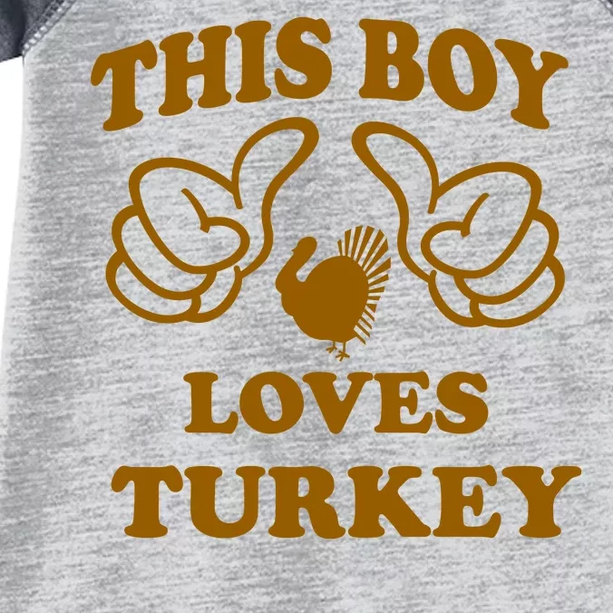 This Boy Loves Turkey Infant Baby Jersey Bodysuit