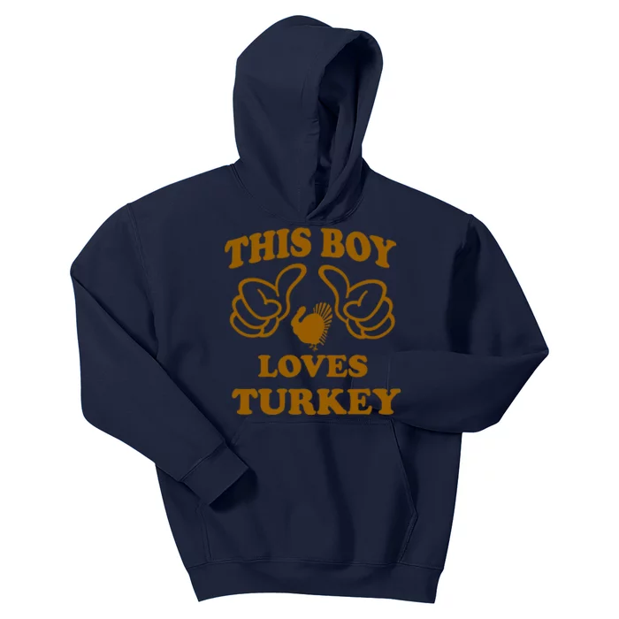 This Boy Loves Turkey Kids Hoodie