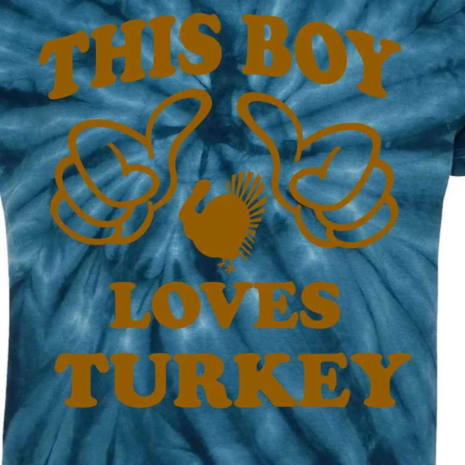 This Boy Loves Turkey Kids Tie-Dye T-Shirt