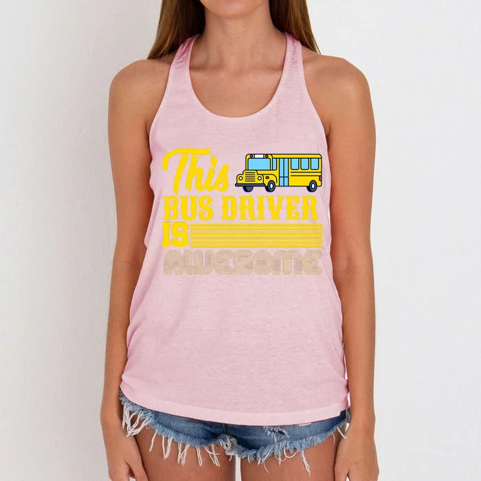 This Bus Driver Is Awesome Women's Knotted Racerback Tank