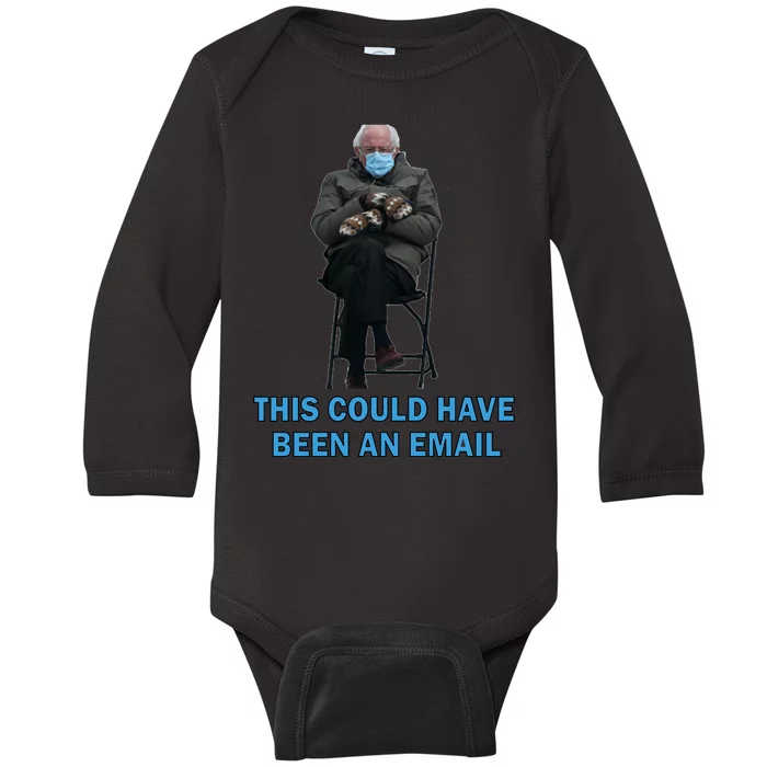 This Could Have Been An Email Bernie Sanders Mittens Sitting Baby Long Sleeve Bodysuit