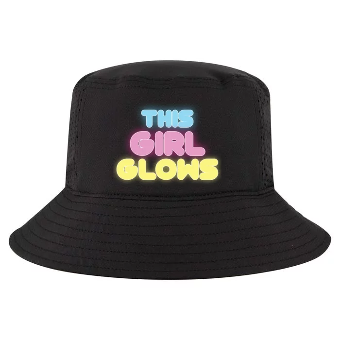 This Girl Glows Retro Neon Party Cool Comfort Performance Bucket Hat