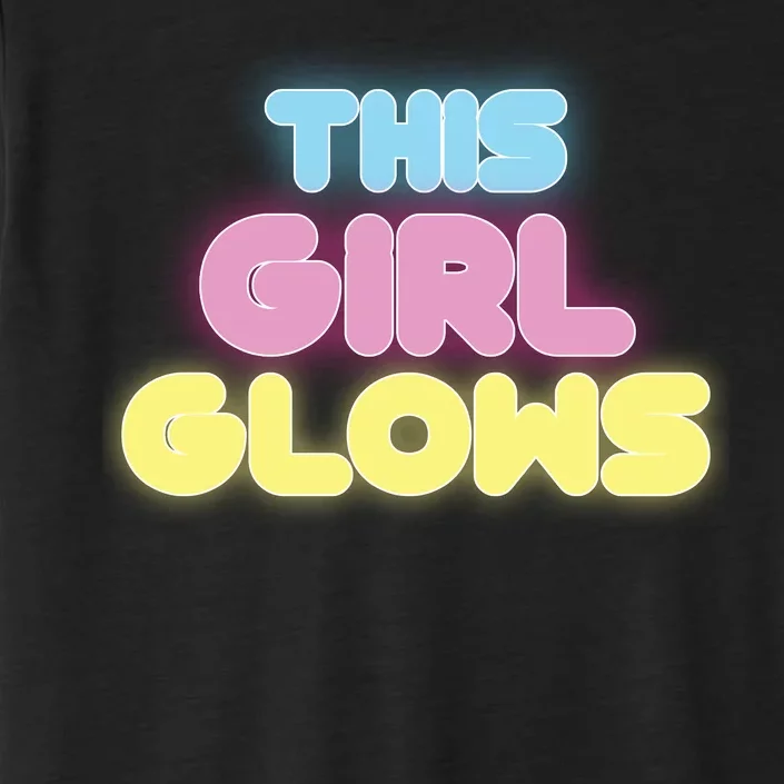 This Girl Glows Retro Neon Party ChromaSoft Performance T-Shirt