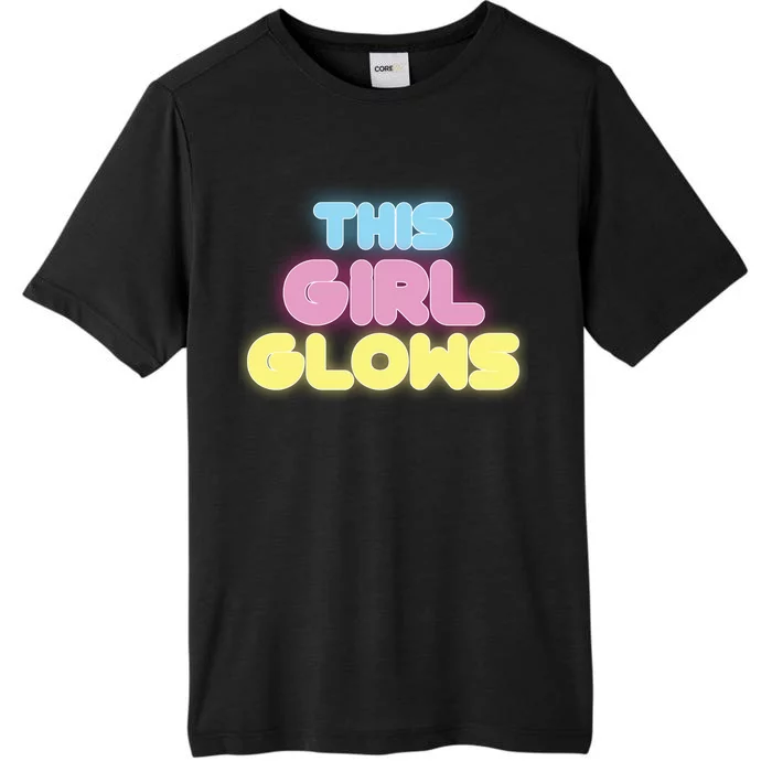 This Girl Glows Retro Neon Party ChromaSoft Performance T-Shirt