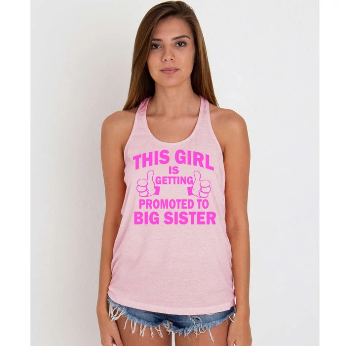 This Girl Is Getting Promoted to Big Sister Women's Knotted Racerback Tank