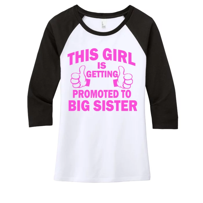 This Girl Is Getting Promoted to Big Sister Women's Tri-Blend 3/4-Sleeve Raglan Shirt