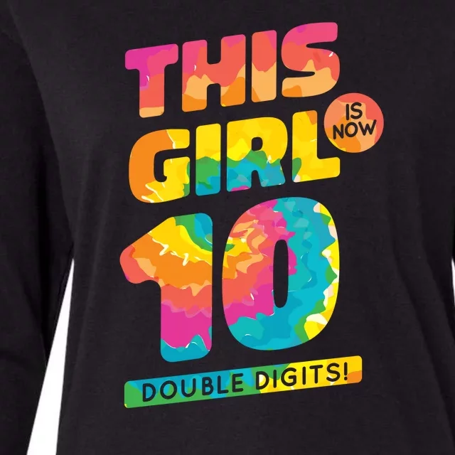 This Girl Is Now 10 Double Digits Womens Cotton Relaxed Long Sleeve T-Shirt