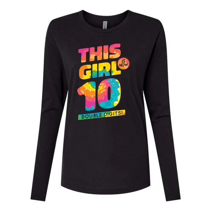 This Girl Is Now 10 Double Digits Womens Cotton Relaxed Long Sleeve T-Shirt