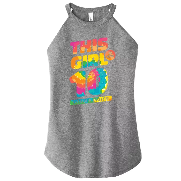 This Girl Is Now 10 Double Digits Women’s Perfect Tri Rocker Tank