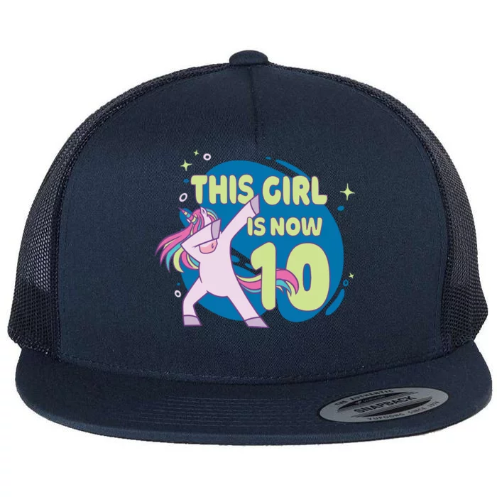 This Girl Is Now 10 Years Old Flat Bill Trucker Hat