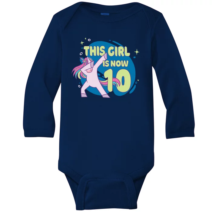 This Girl Is Now 10 Years Old Baby Long Sleeve Bodysuit