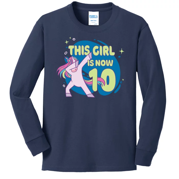 This Girl Is Now 10 Years Old Kids Long Sleeve Shirt