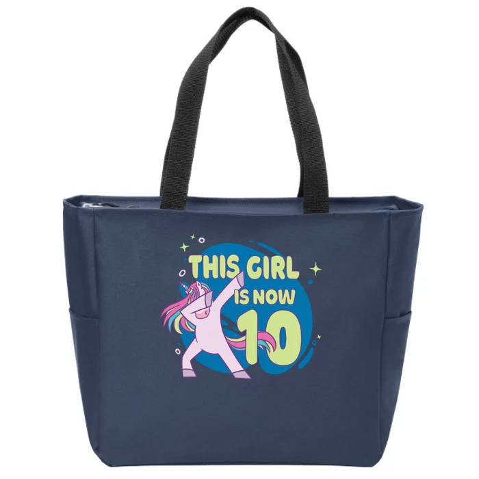 This Girl Is Now 10 Years Old Zip Tote Bag