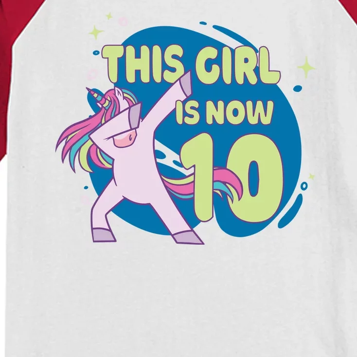 This Girl Is Now 10 Years Old Kids Colorblock Raglan Jersey