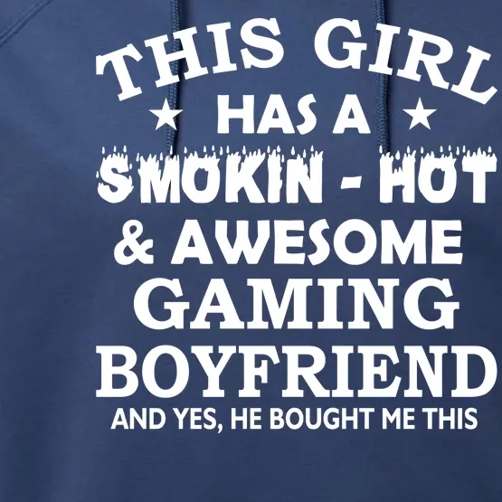 This Girl Is Taken By Smokin Hot Awesome Gaming Boyfriend Performance Fleece Hoodie