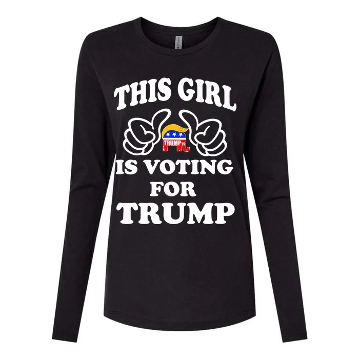 This Girl Is Voting For Trump Womens Cotton Relaxed Long Sleeve T-Shirt